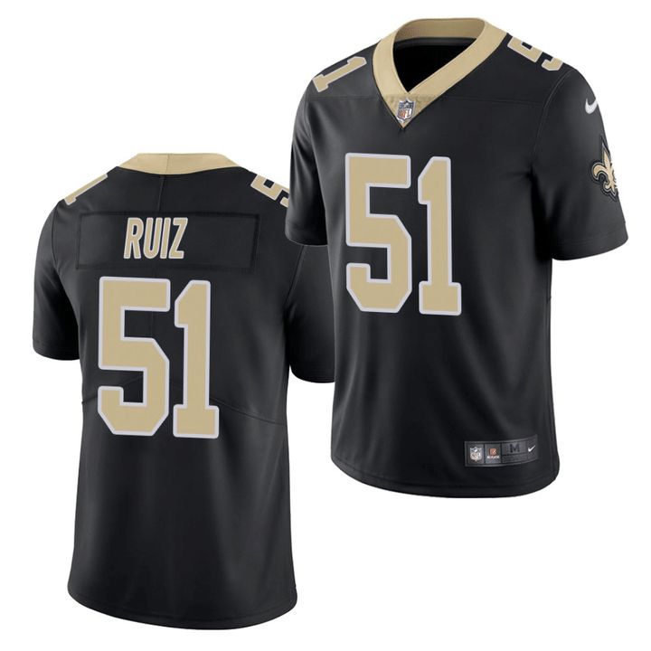 Men New Orleans Saints #51 Cesar Ruiz Nike Black Vapor Limited NFL Jersey->new orleans saints->NFL Jersey